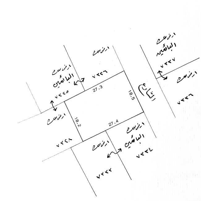 ارض في القرية للبــيع