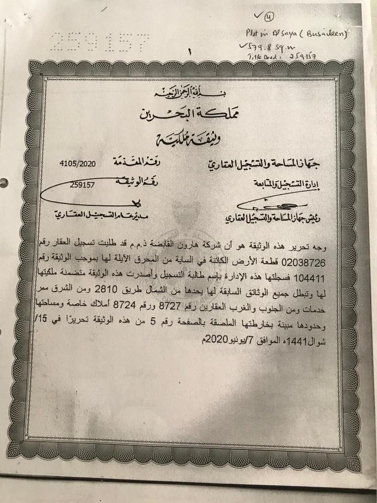 ارض في البسيتين للبــيع